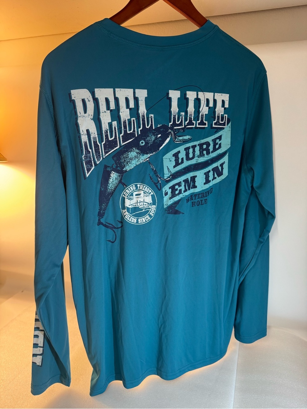 Reel Life Men's Long-Sleeve Performance Shirt - Teal
